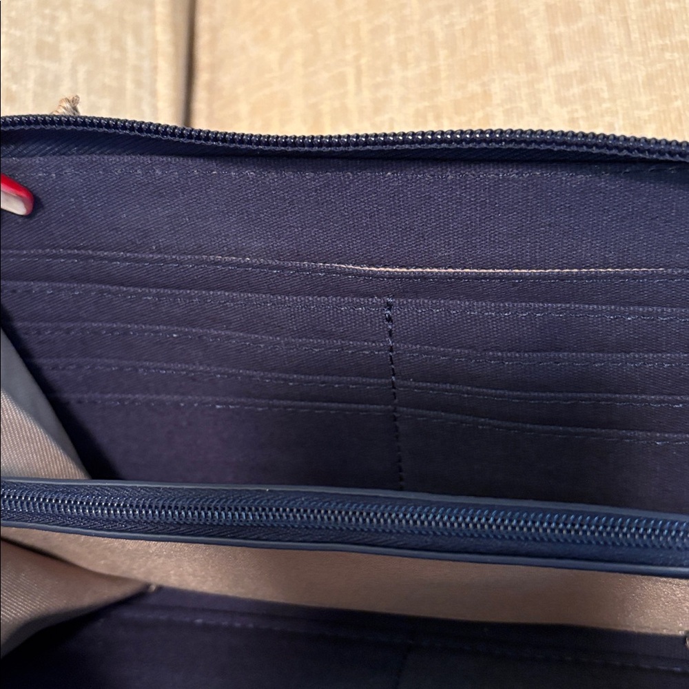 Sakroots Denim Wristlet with Orange and Green Embroidery - Picture 7 of 11
